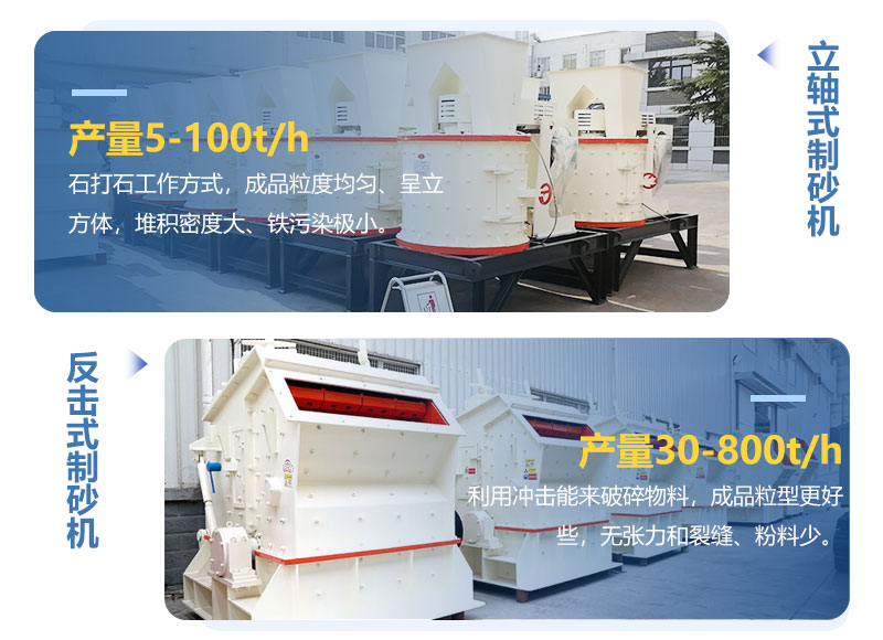 立軸式制砂機(jī)和反擊式制砂機(jī)哪種粒型好？區(qū)別介紹