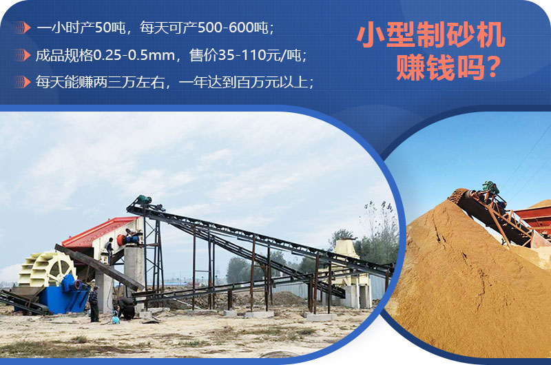 小型制砂機賺錢嗎？小型制砂機圖片及價格
